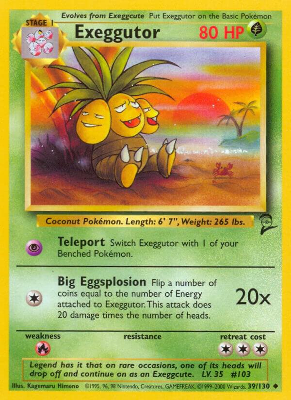 Exeggutor 039/130 card from Base Set 2