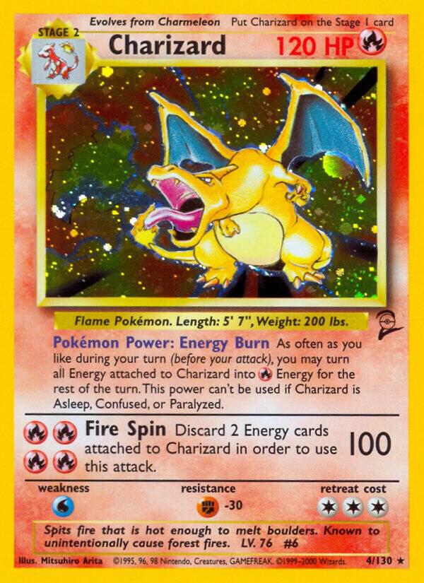 Charizard 004/130 card from Base Set 2