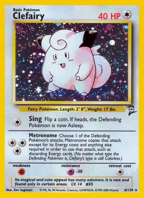 Clefairy 006/130 card from Base Set 2
