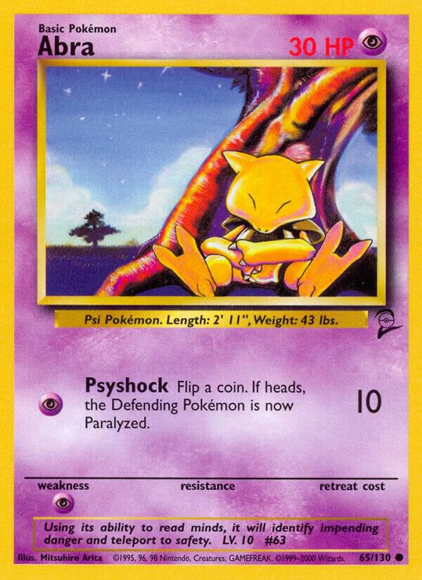 Abra 065/130 card from Base Set 2