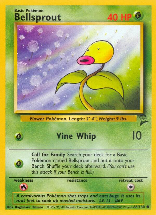Bellsprout 066/130 card from Base Set 2