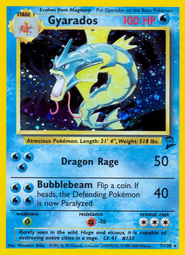 Gyarados 007/130 card from Base Set 2