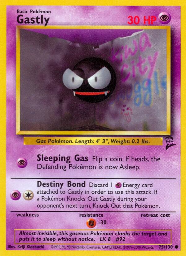 Gastly 075/130 card from Base Set 2