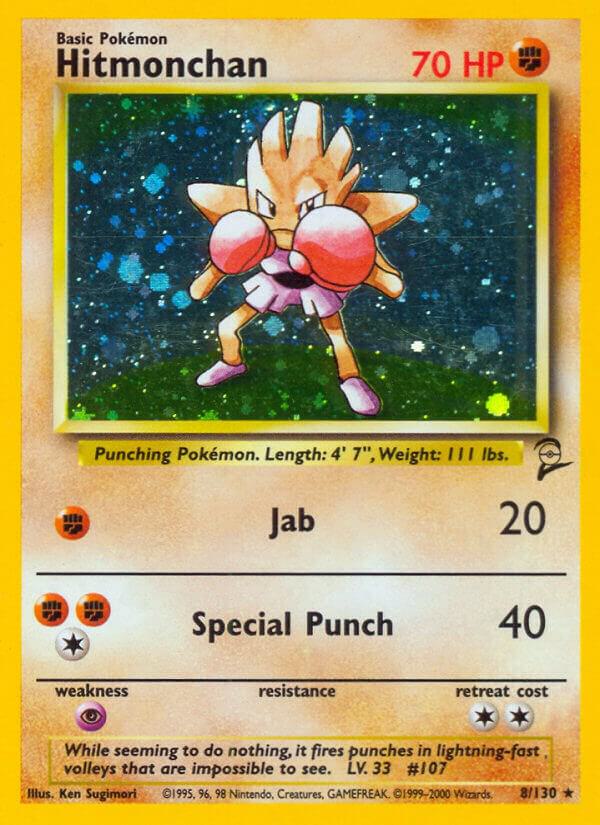 Hitmonchan 008/130 card from Base Set 2