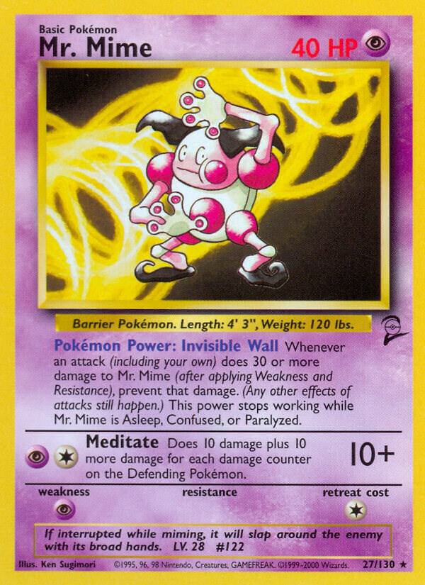 Mr. Mime 027/130 card from Base Set 2