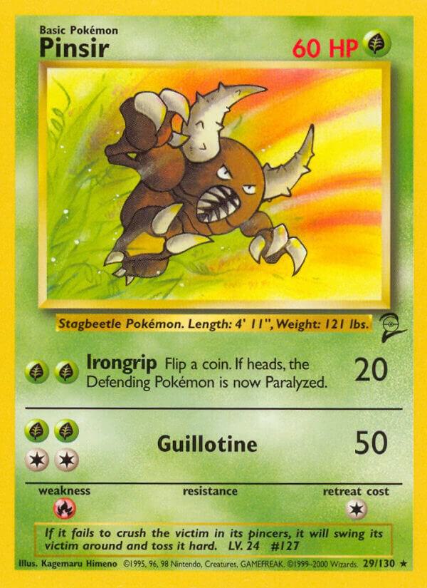 Pinsir 029/130 card from Base Set 2