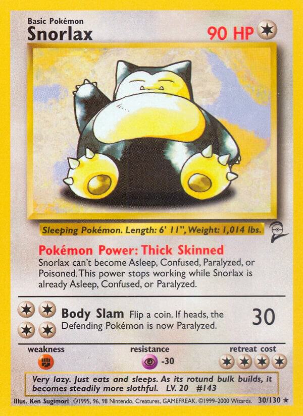 Snorlax 030/130 card from Base Set 2