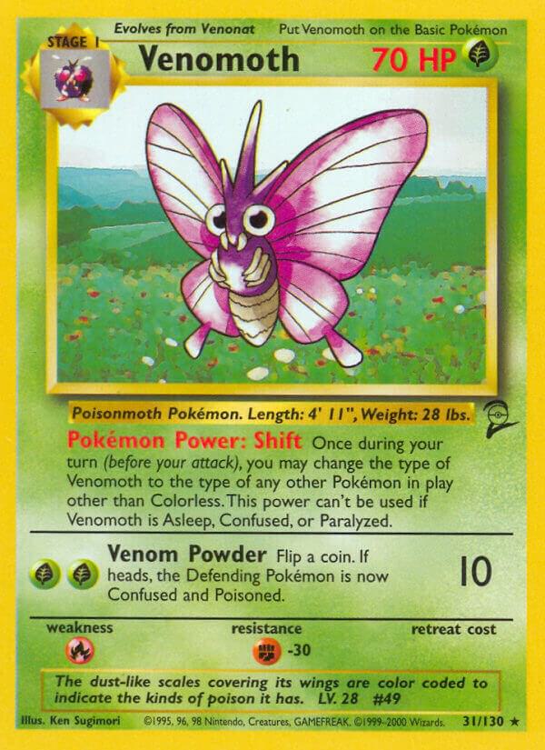 Venomoth 031/130 card from Base Set 2