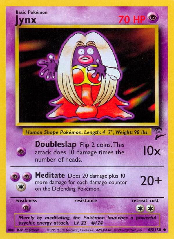 Jynx 045/130 card from Base Set 2