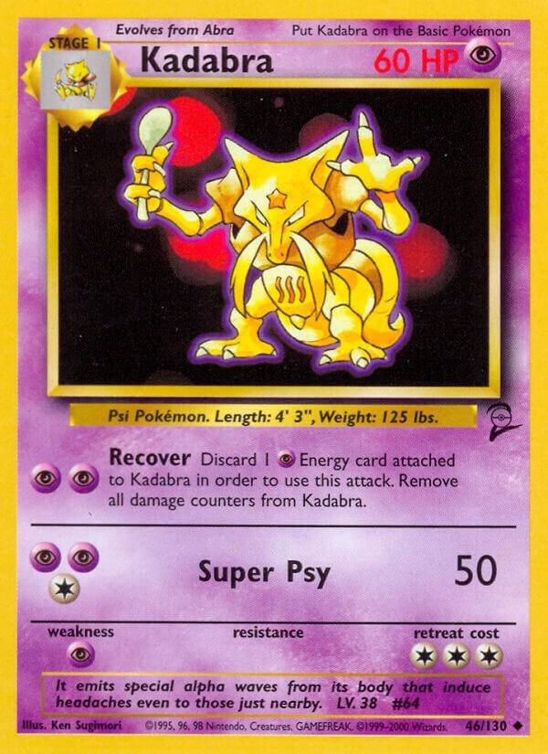 Kadabra 046/130 card from Base Set 2