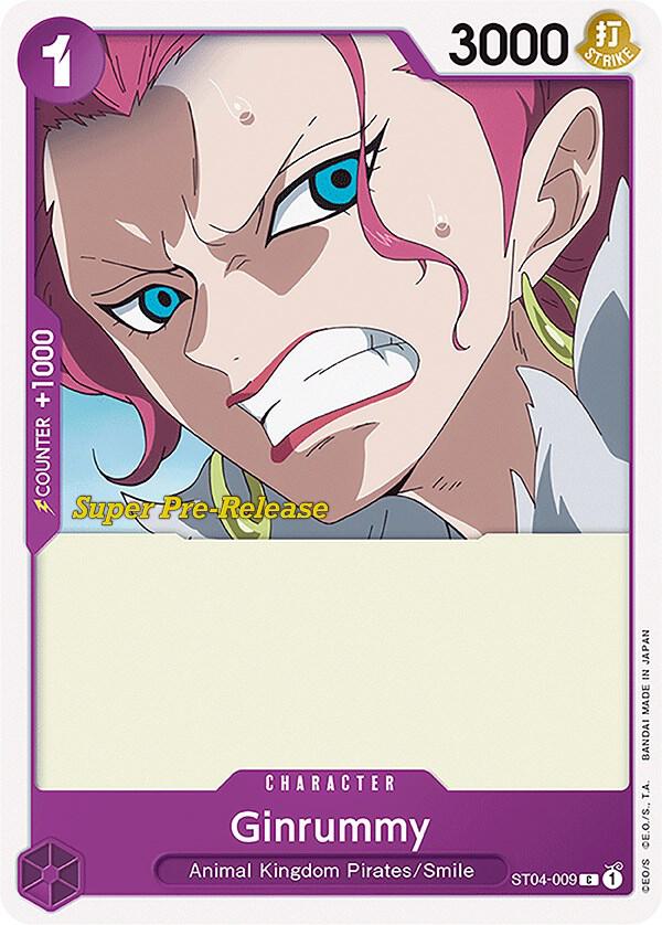 Ginrummy ST04-009 card from Super Pre-Release Starter Deck 4: Animal Kingdom Pirates