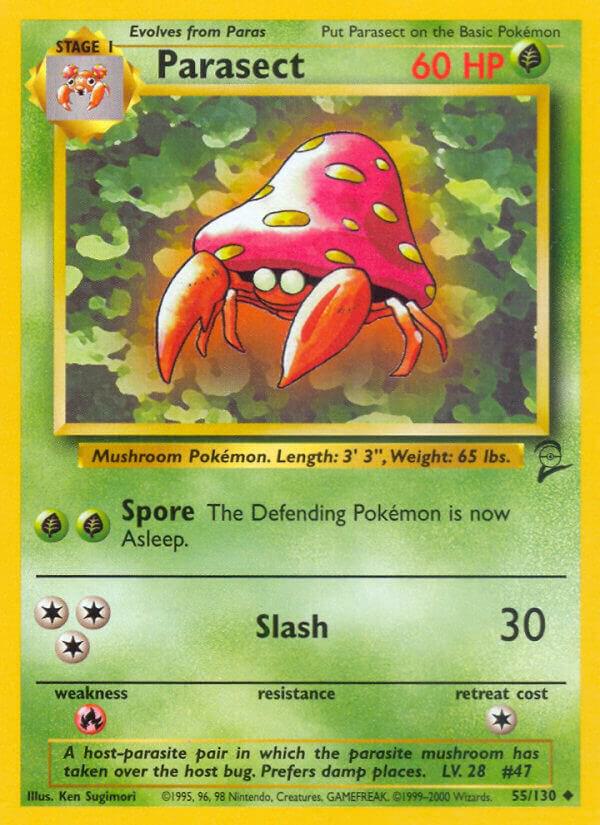 Parasect 055/130 card from Base Set 2