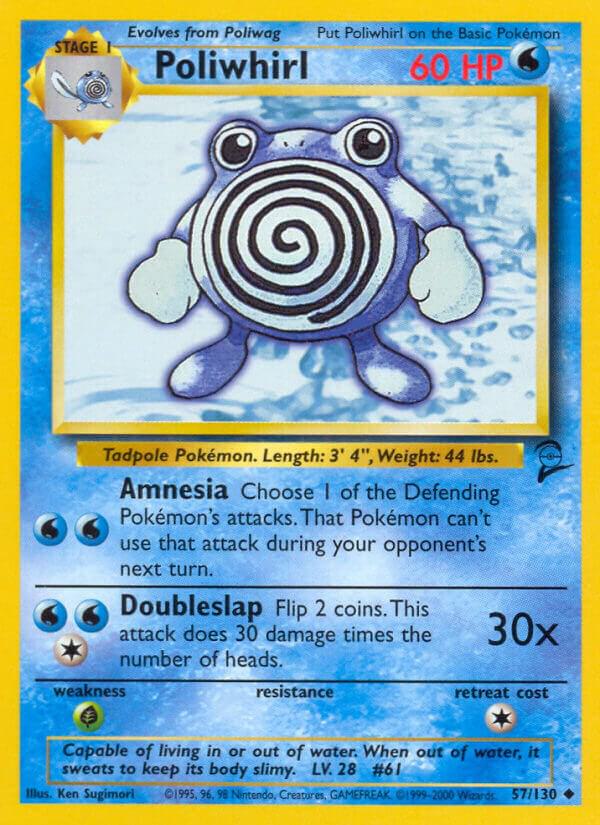 Poliwhirl 057/130 card from Base Set 2