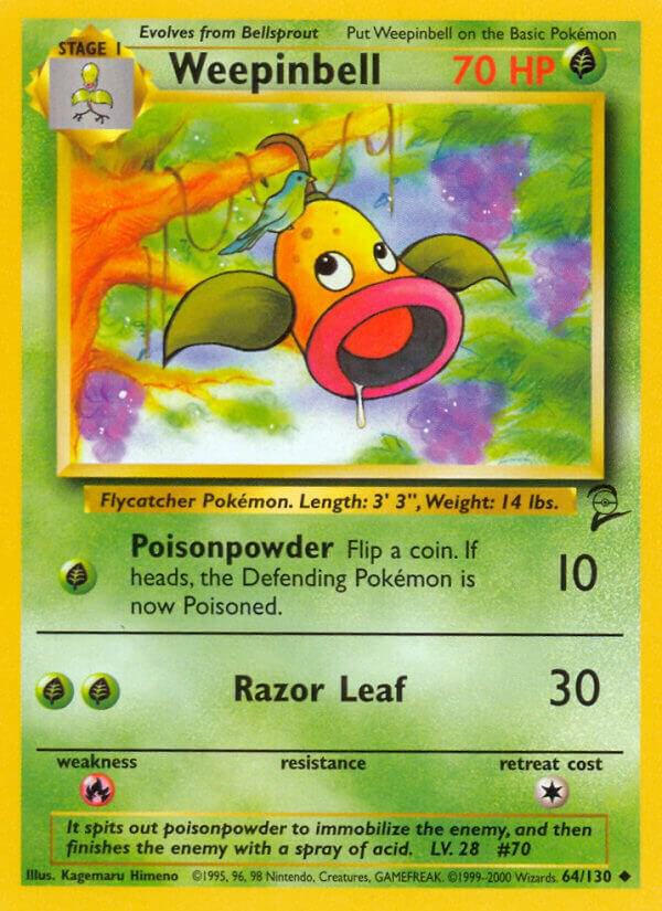 Weepinbell 064/130 card from Base Set 2