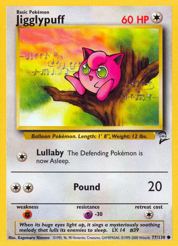 Jigglypuff 077/130 card from Base Set 2