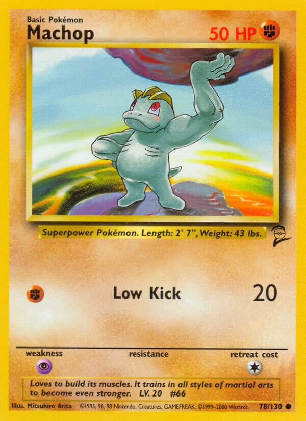 Machop 078/130 card from Base Set 2