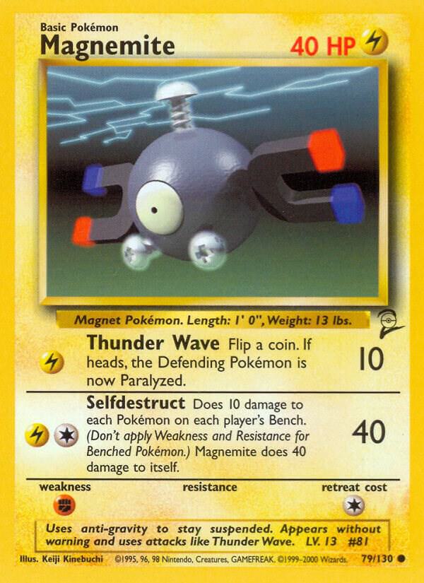 Magnemite 079/130 card from Base Set 2