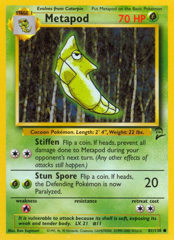 Metapod 081/130 card from Base Set 2
