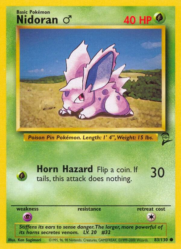 Nidoran M 083/130 card from Base Set 2