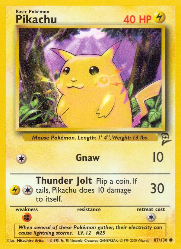Pikachu 087/130 card from Base Set 2