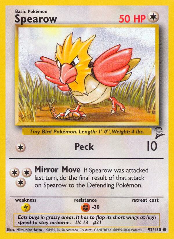 Spearow 092/130 card from Base Set 2
