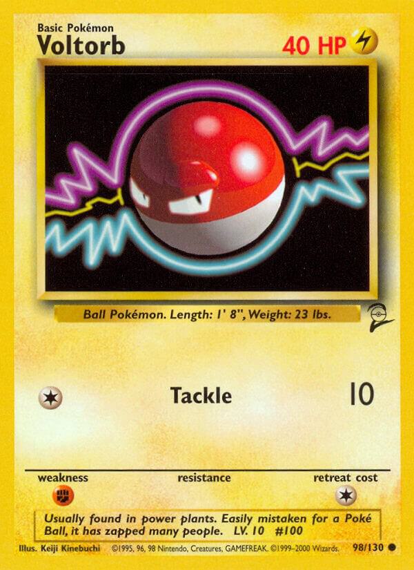 Voltorb 098/130 card from Base Set 2
