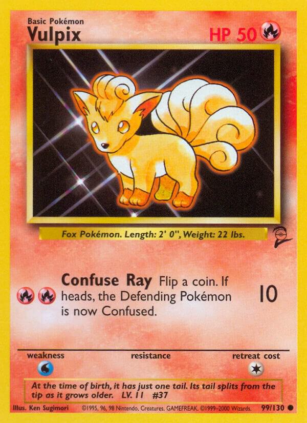 Vulpix 099/130 card from Base Set 2