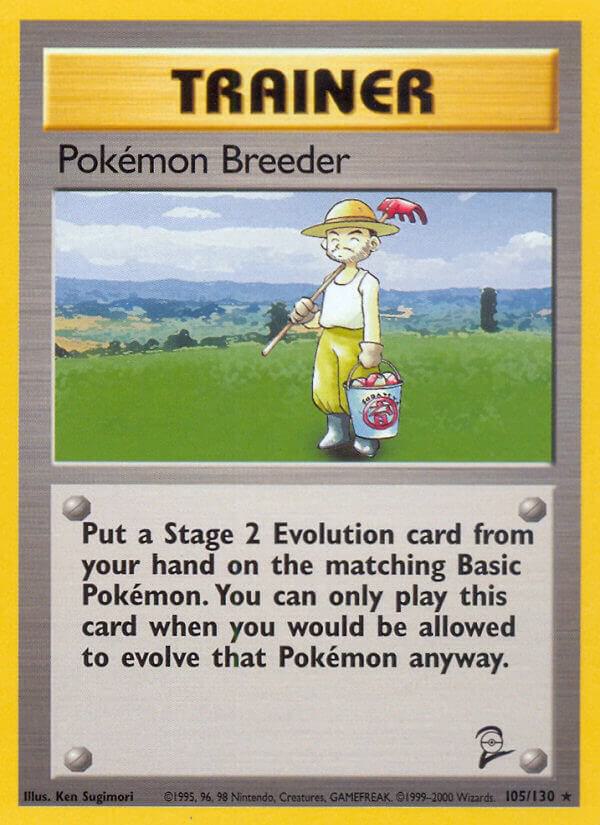 Pokemon Breeder 105/130 card from Base Set 2