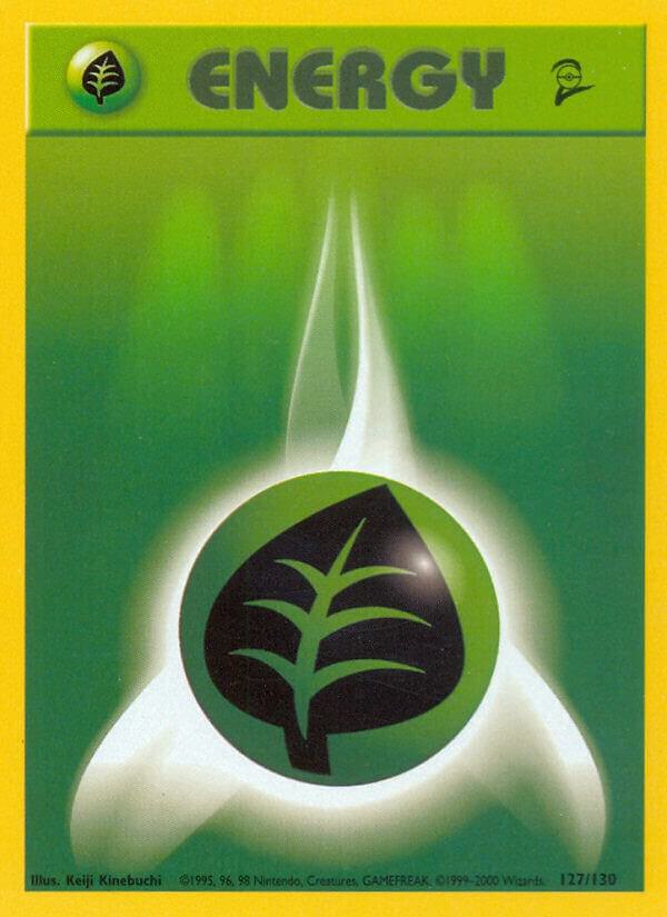 Grass Energy 127/130 card from Base Set 2