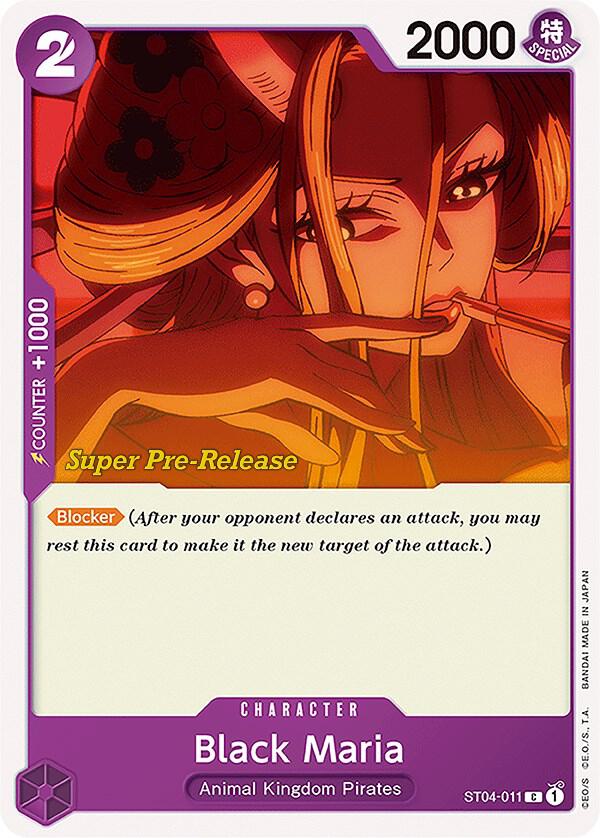 Black Maria ST04-011 card from Super Pre-Release Starter Deck 4: Animal Kingdom Pirates