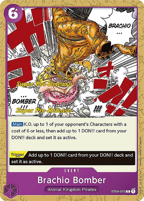 Brachio Bomber ST04-015 card from Super Pre-Release Starter Deck 4: Animal Kingdom Pirates