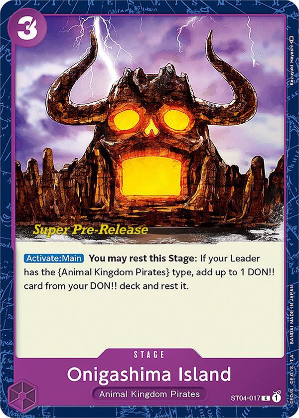 Onigashima Island ST04-017 card from Super Pre-Release Starter Deck 4: Animal Kingdom Pirates