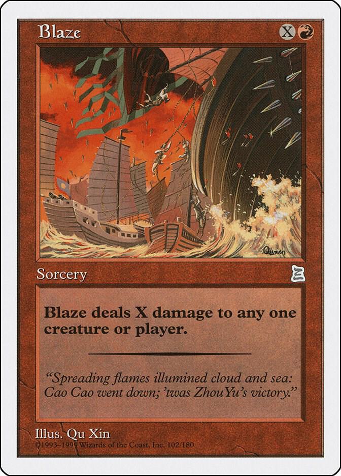 Blaze 102 card from Portal Three Kingdoms