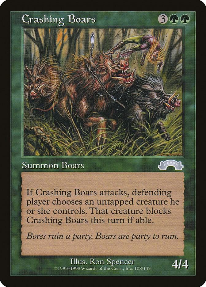 Crashing Boars 108 card from Exodus
