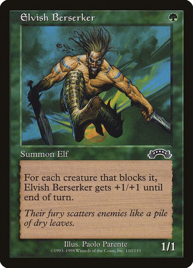 Elvish Berserker 110 card from Exodus