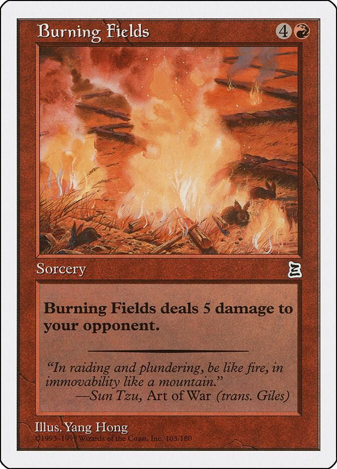 Burning Fields 103 card from Portal Three Kingdoms