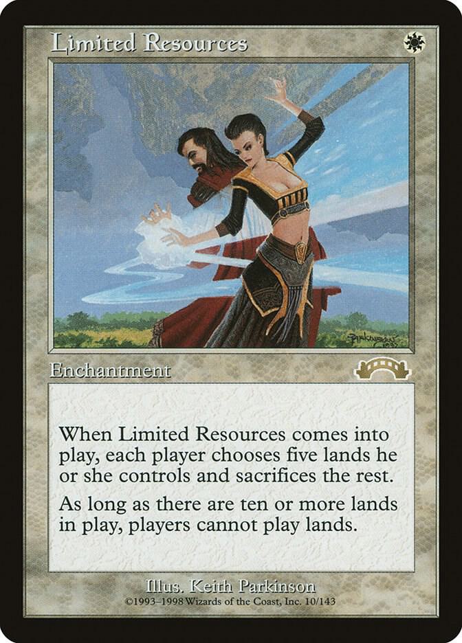 Limited Resources 10 card from Exodus