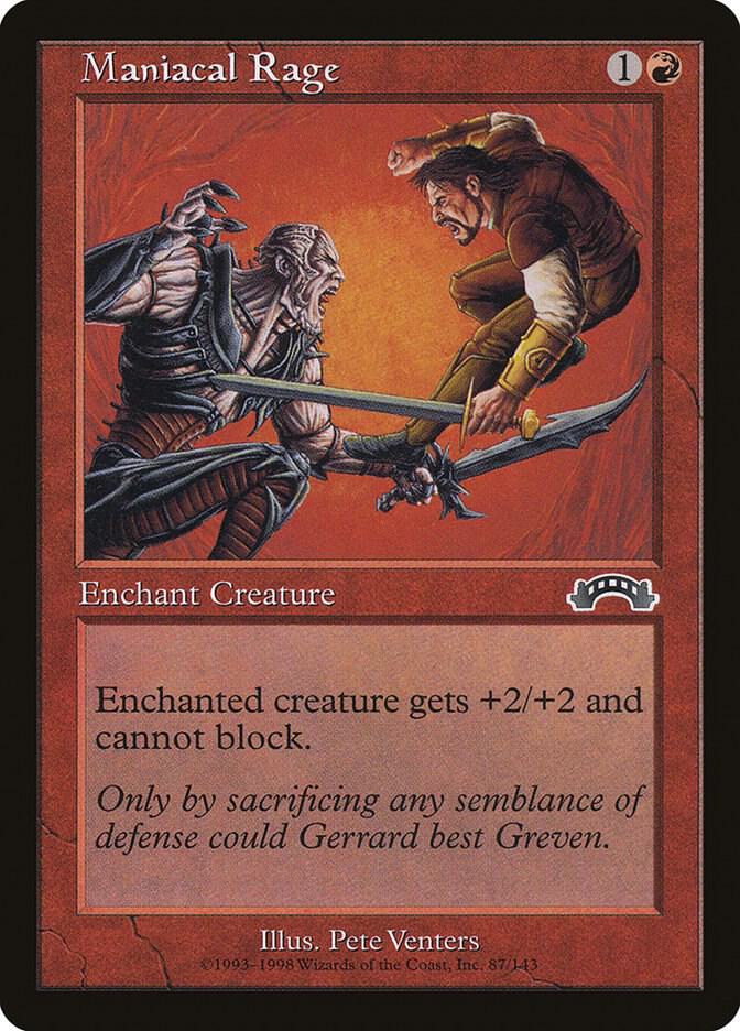 Maniacal Rage 87 card from Exodus
