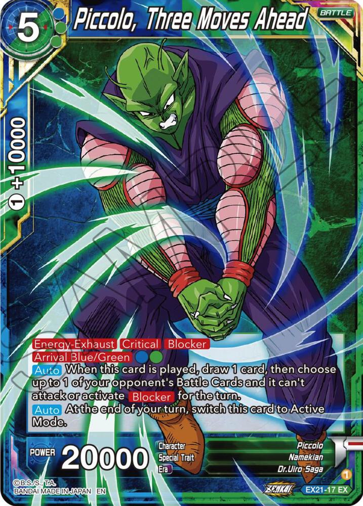 Piccolo, Three Moves Ahead EX21-17 card from 5th Anniversary Set