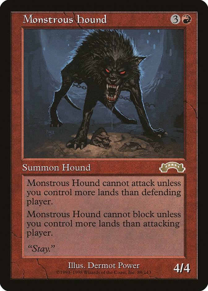 Monstrous Hound 89 card from Exodus