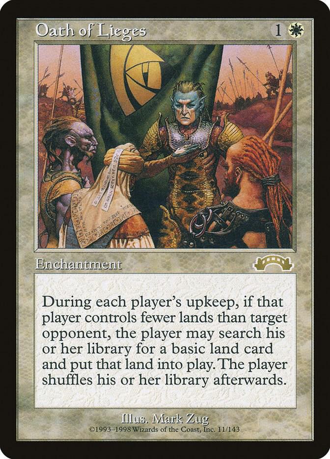Oath of Lieges 11 card from Exodus