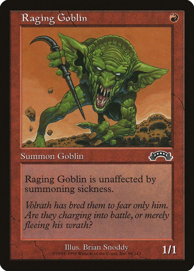 Raging Goblin 96 card from Exodus