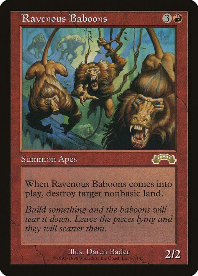 Ravenous Baboons 97 card from Exodus