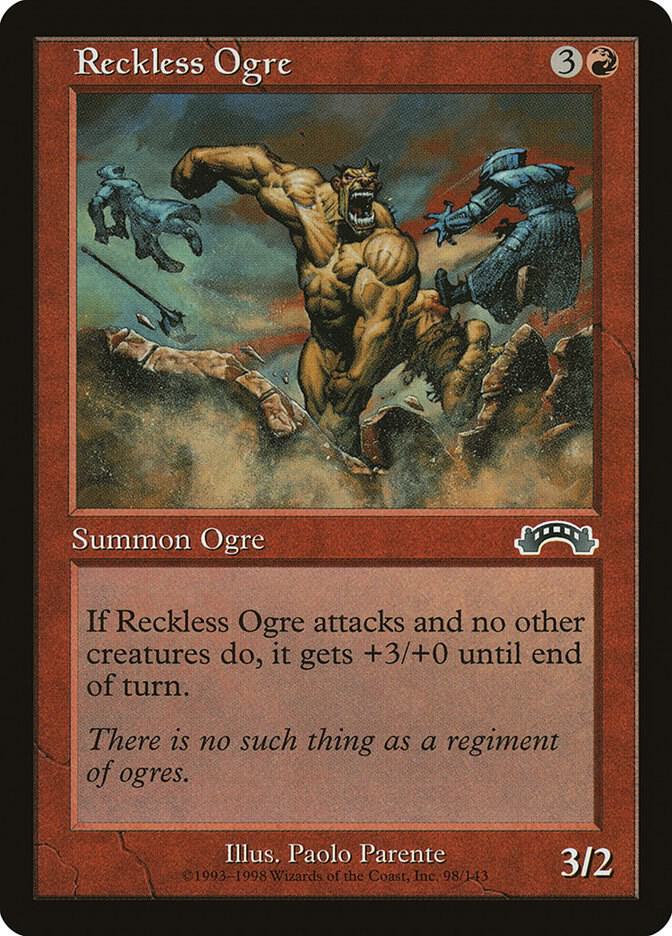 Reckless Ogre 98 card from Exodus