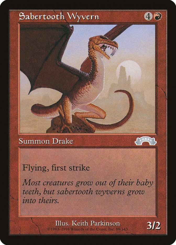 Sabertooth Wyvern 99 card from Exodus