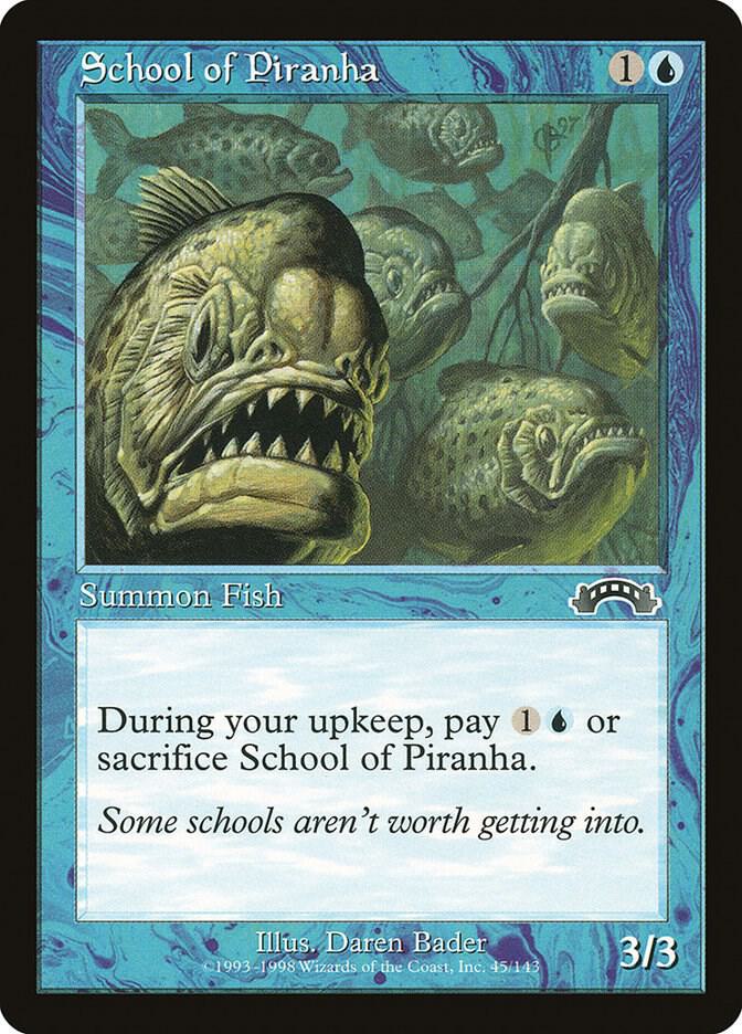 School of Piranha 45 card from Exodus