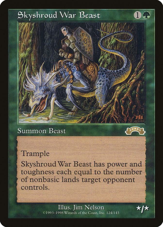 Skyshroud War Beast 124 card from Exodus