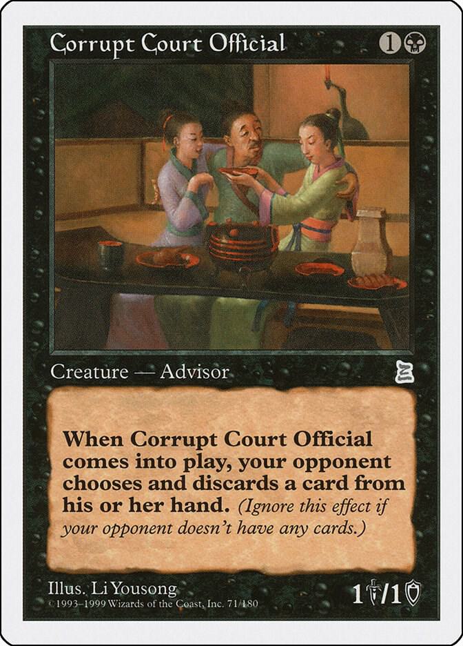 Corrupt Court Official 71 card from Portal Three Kingdoms