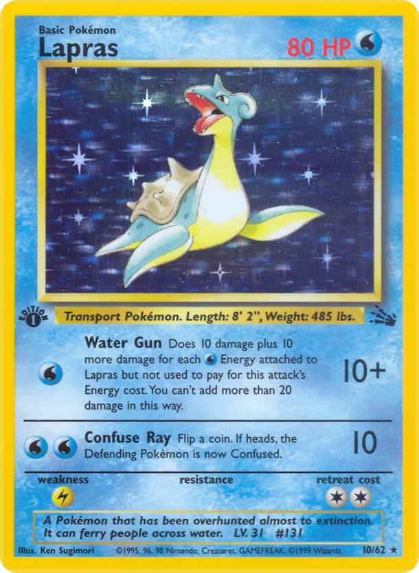 Lapras (10) 10/62 card from Fossil