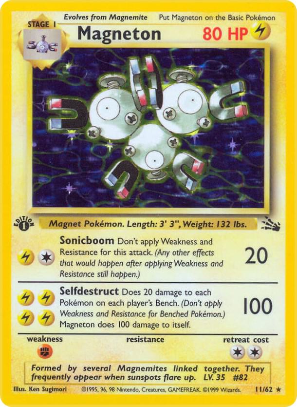 Magneton (11) 11/62 card from Fossil